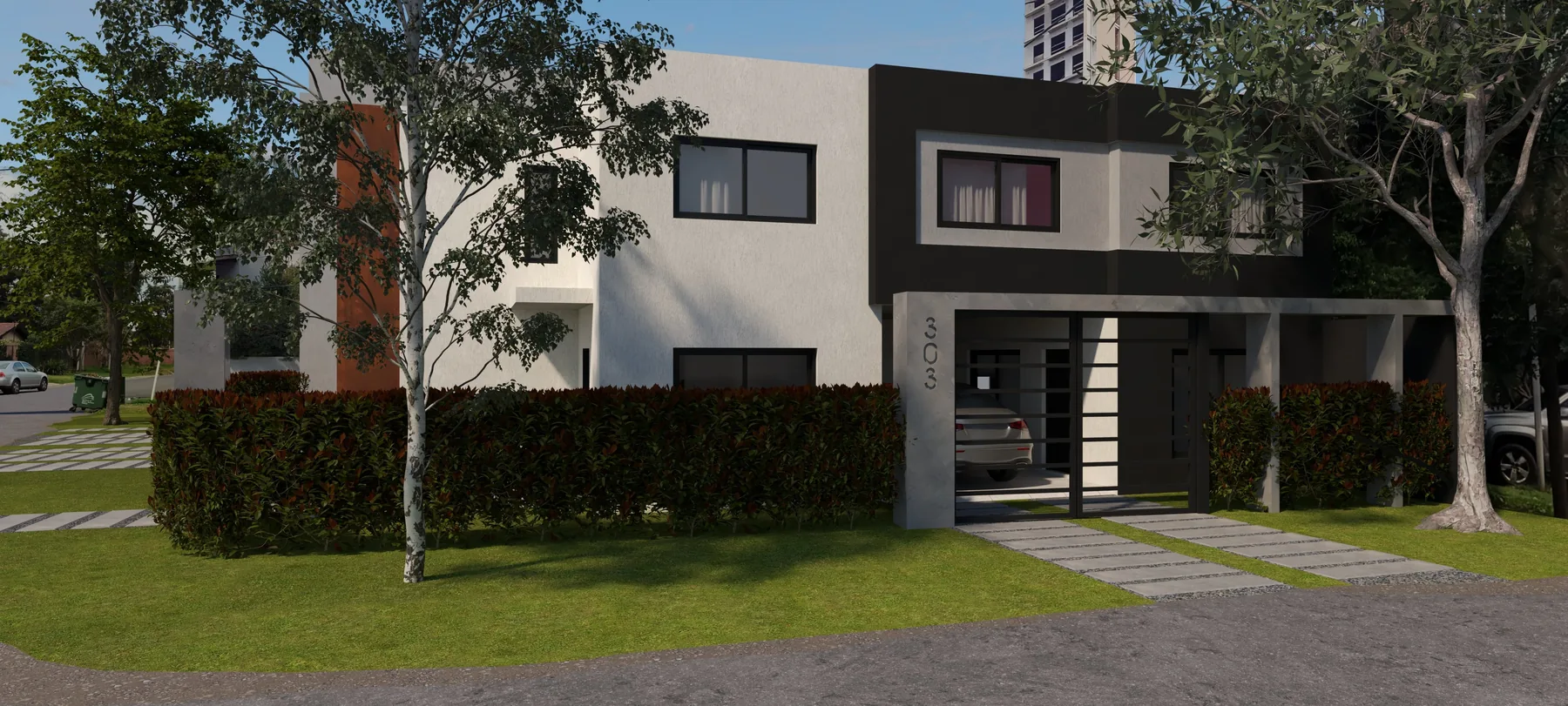 Render de fachada sobre Falucho de Concepto 1813