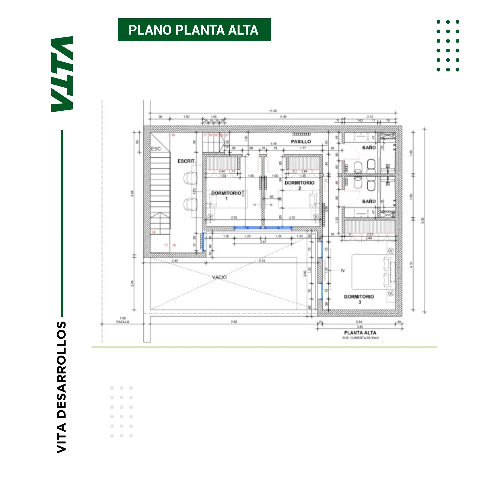 Plano de planta alta de Casa interna Dorrego