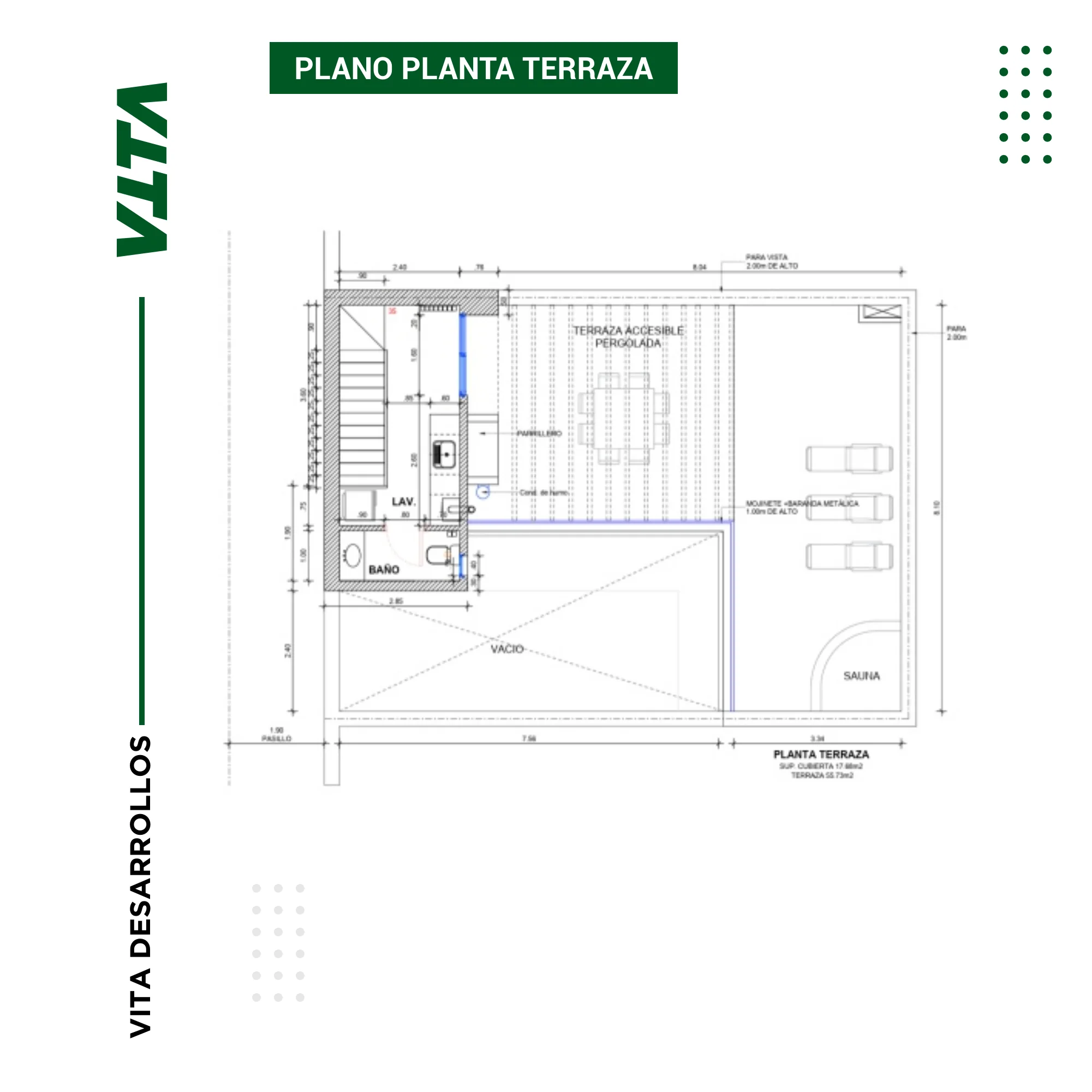 Plano de terraza de Casa interna Dorrego
