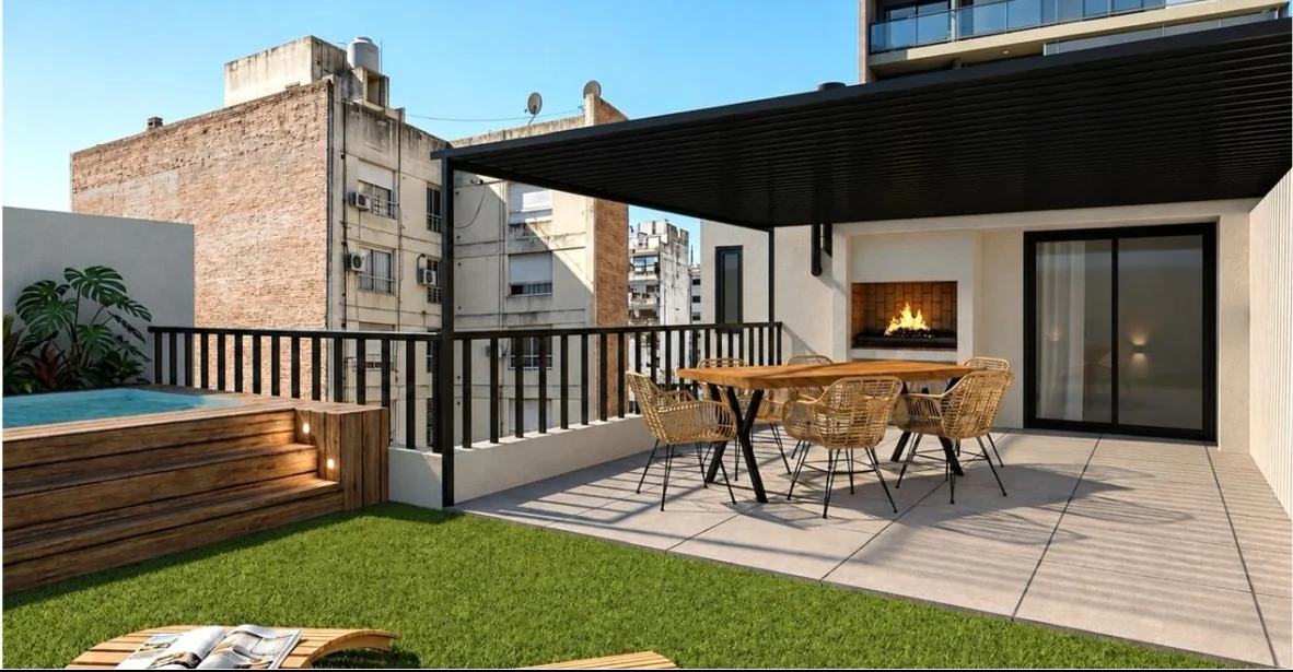 Render de remodelación de Casa interna Dorrego