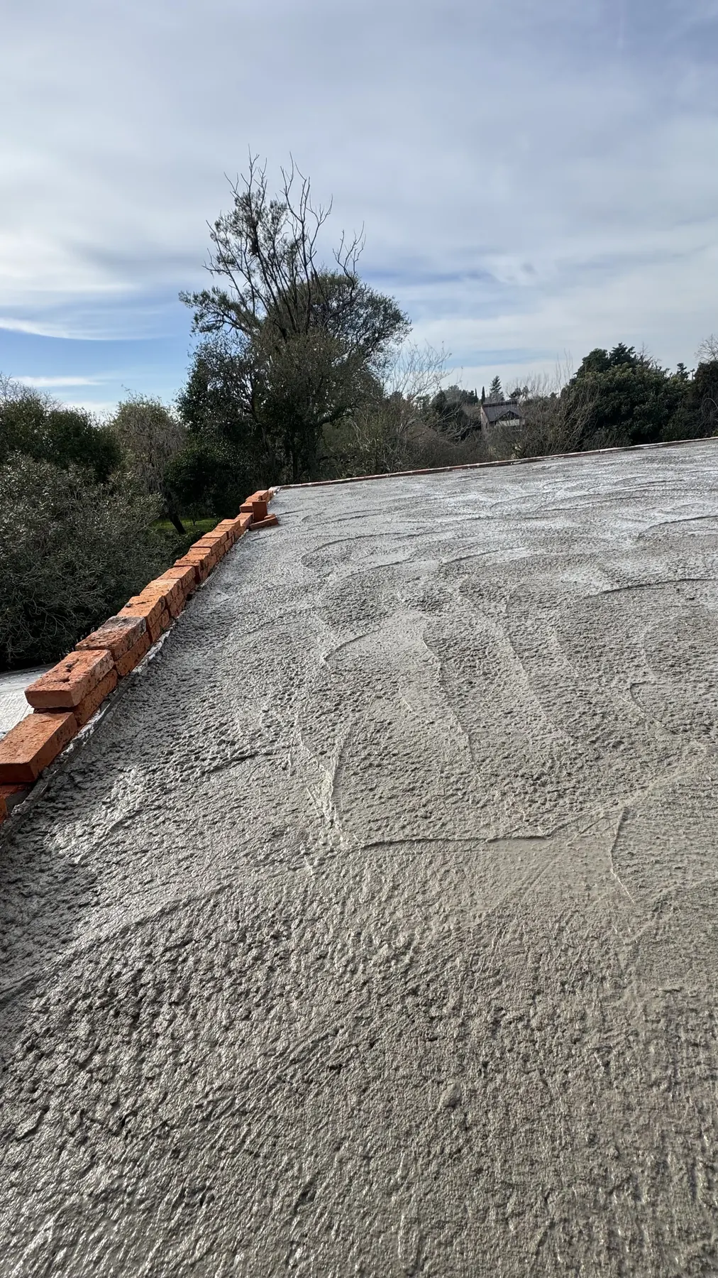 Cubierta de Casa Saldías durante la construcción